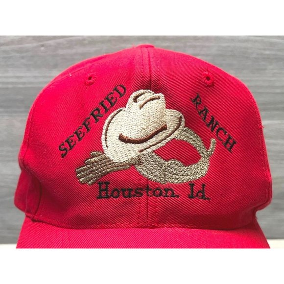 Seefried Ranch Snapback Hat Houston ID Cowboy Rodeo Red Roping Cap - Picture 2 of 8